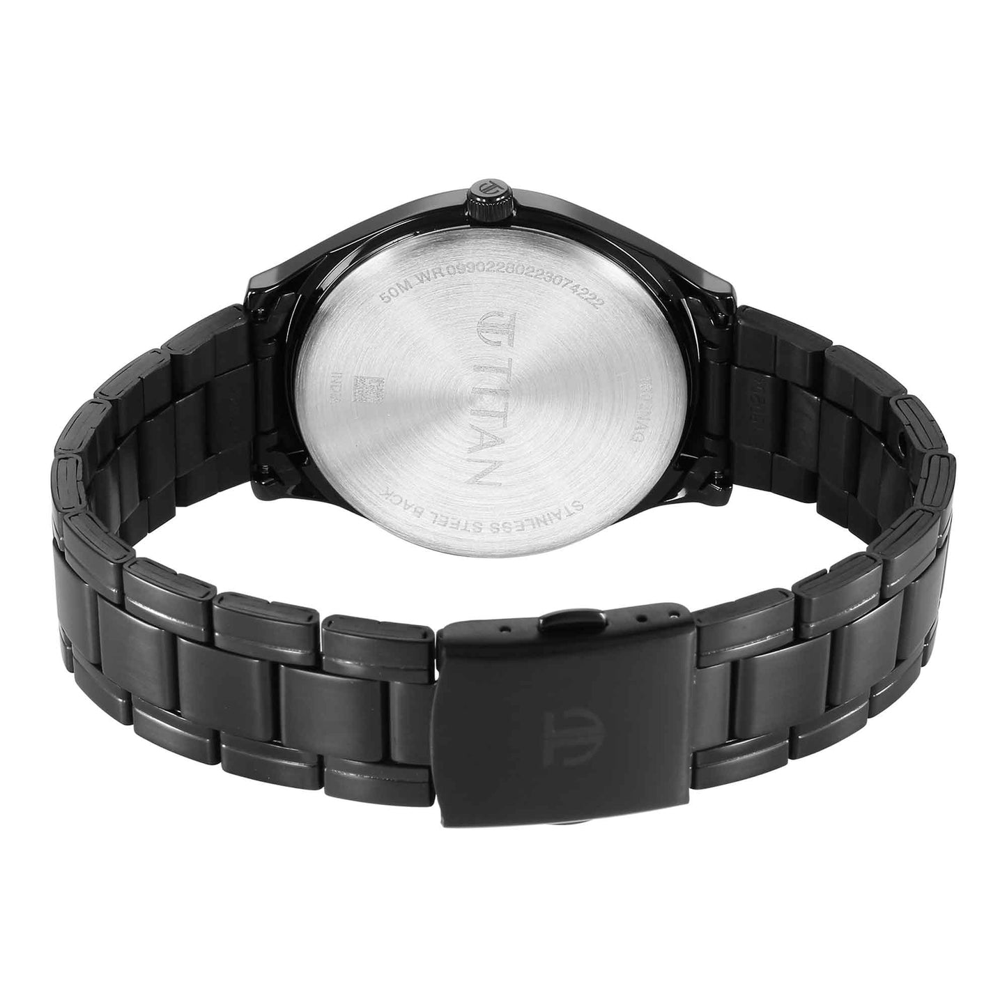 Titan Quartz Analog Silver Dial Watch for Men