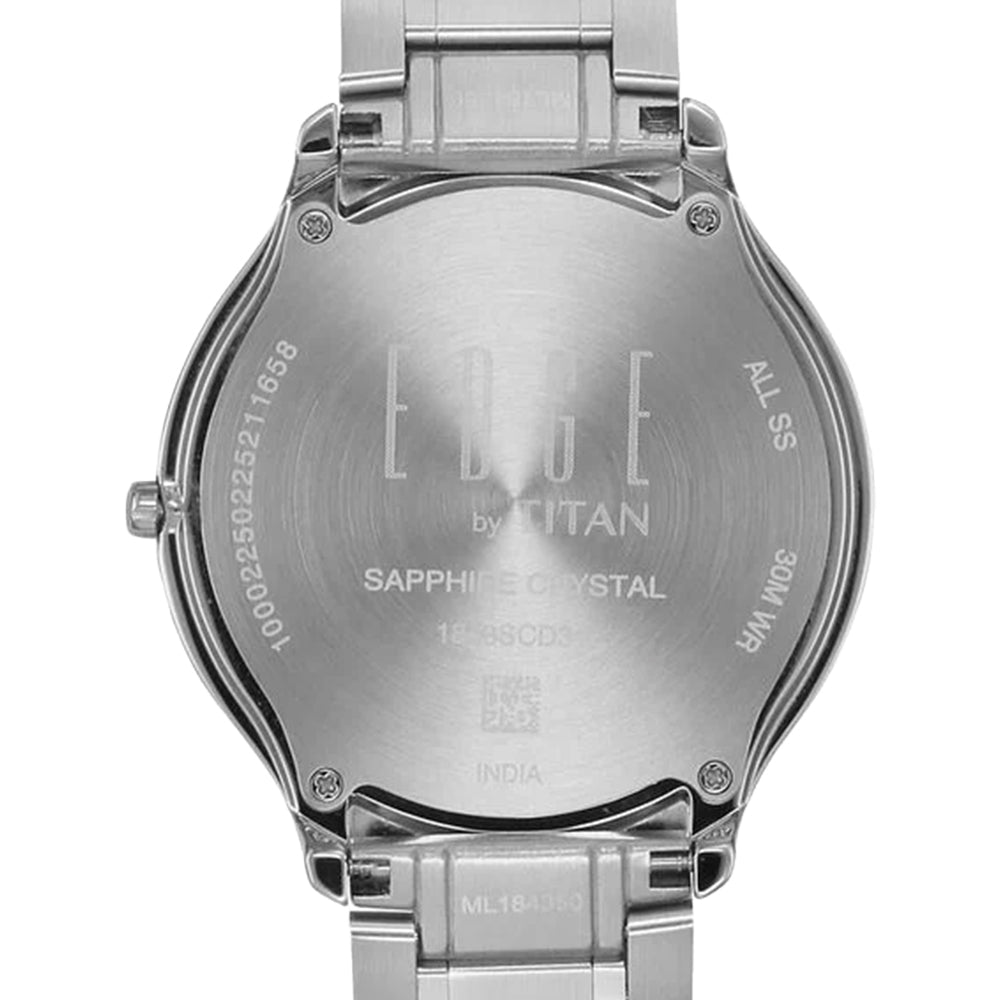 Titan Edge Murals Blue Dial Stainless Steel Strap Watch for Men