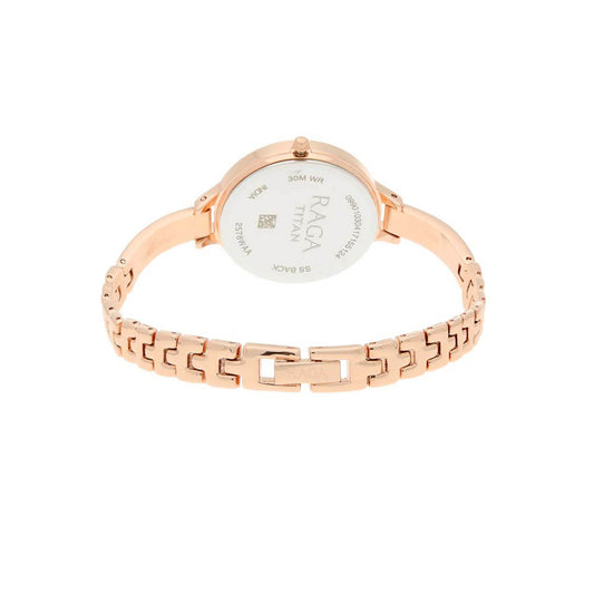 Titan Raga Viva Rose Gold Dial Women Watch With Metal Strap