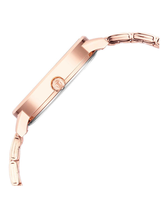 Titan Workwear Rose Gold Dial Red Stainless Steel Strap Watch 2648WM01