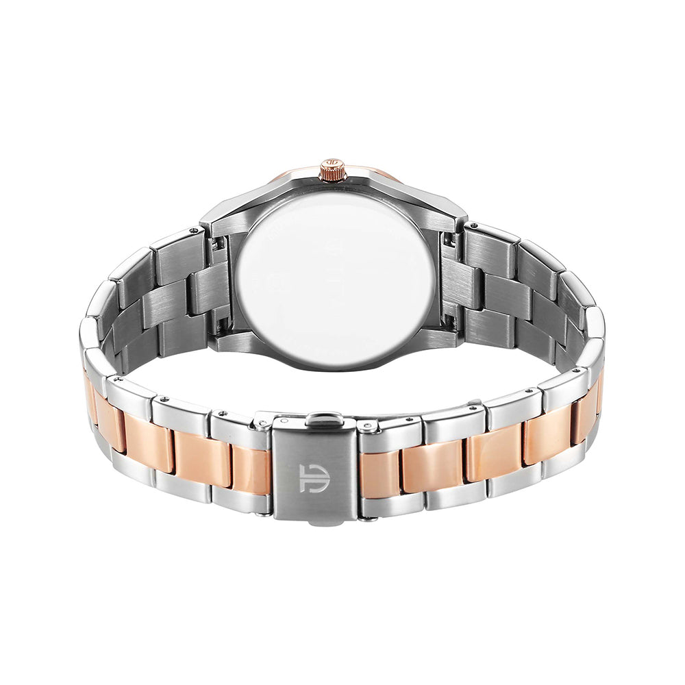 Titan Workday Wonders Pink Dial Stainless Steel Strap Watch for Women