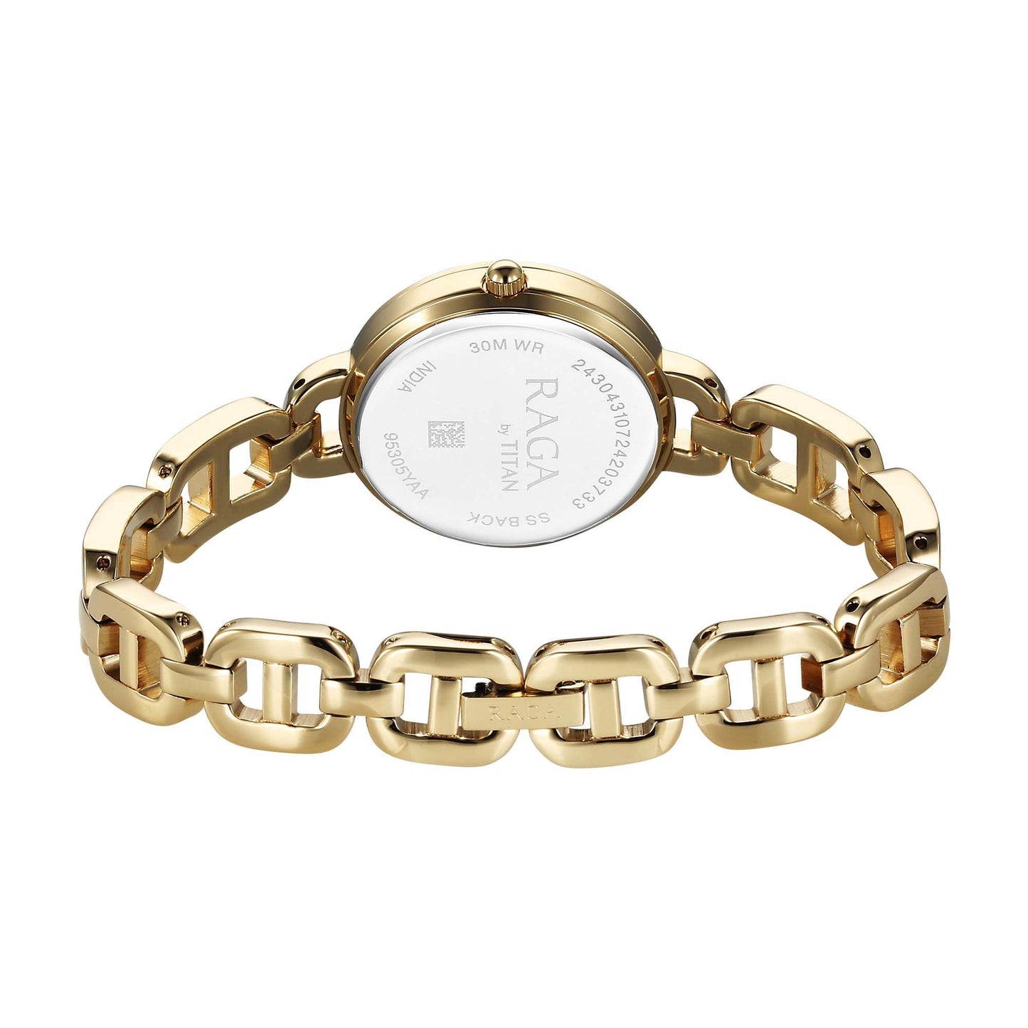 Titan Raga Showstopper 2.0 Quartz Analog Gold Dial Gold Color Stainless Steel Strap Watch For Women