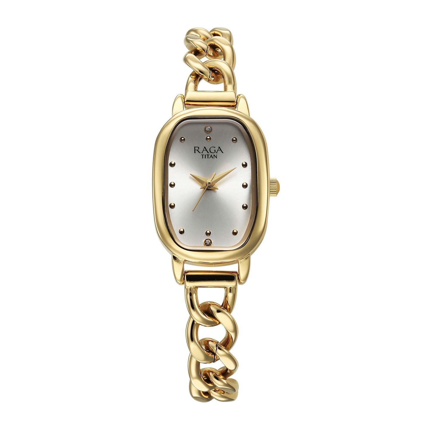 Titan Raga Showstopper 2.0 Quartz Analog Gold Dial  Gold Color Stainless Steel Strap Watch For Women
