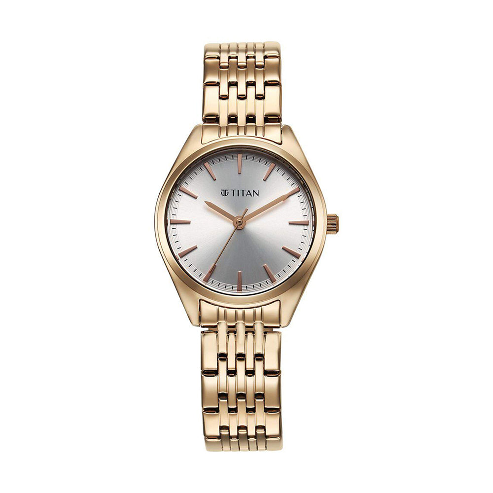 Titan Workmode Silver DIal Stainless Steel Strap Watch for Women