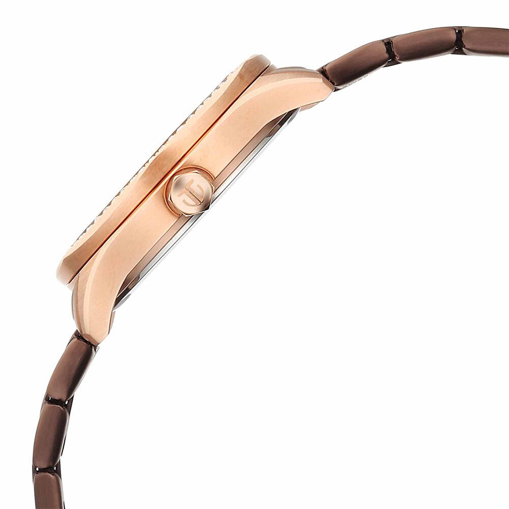 Titan Glamour Brown Dial Stainless Steel Strap Watch for Women