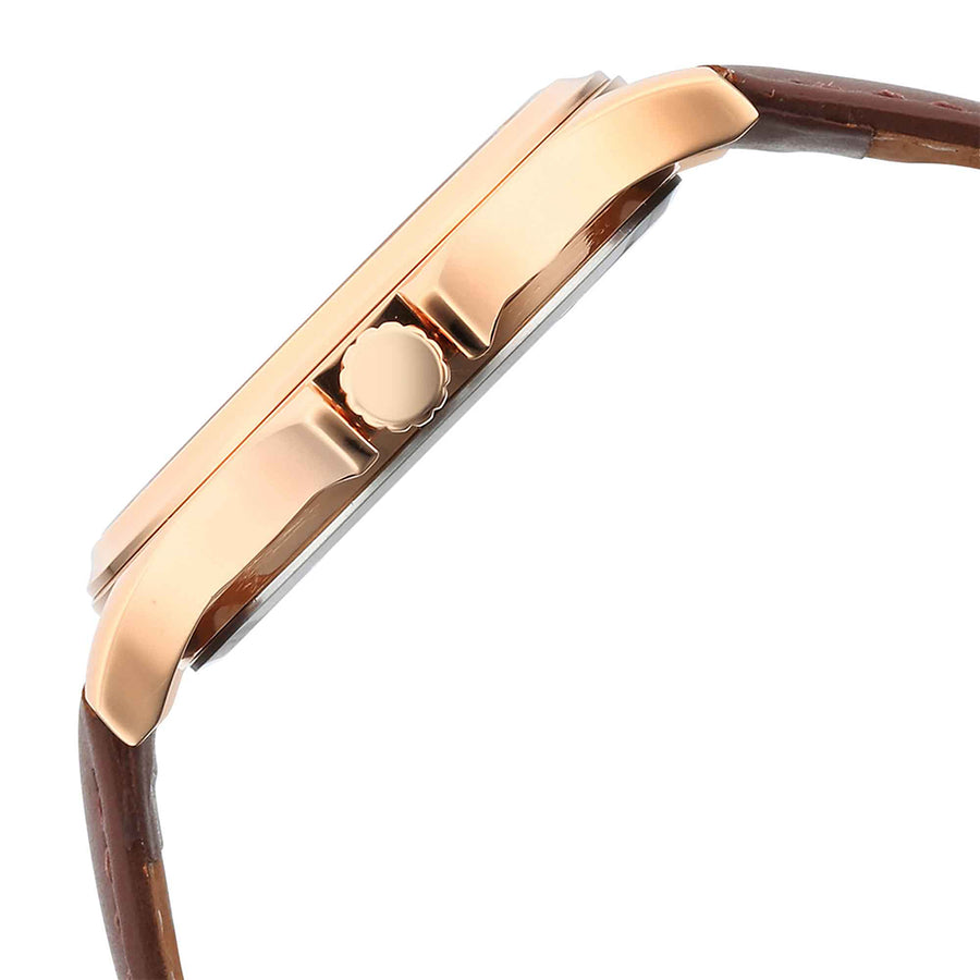 Jam Tangan Tali Kulit Lelaki Titan Karishma Quartz Analog Dail Perak