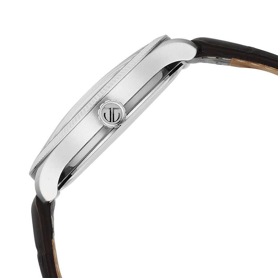 Jam Tangan Lelaki Tali Kulit Titan Stellar Dwi Fasa Bulan dan Dail Perak