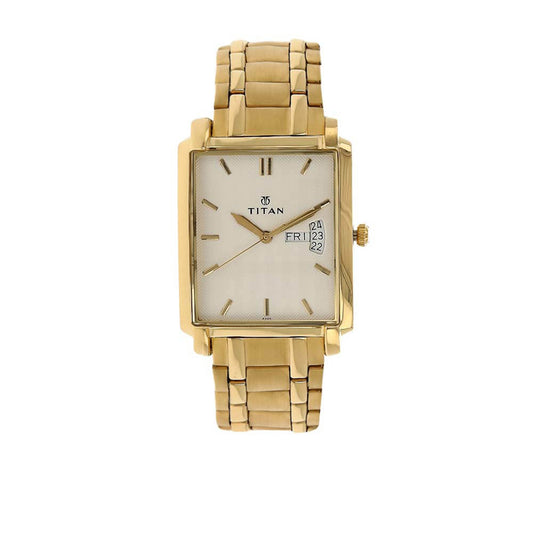 Titan Regalia Silver-White Dial Alog Watch for Men