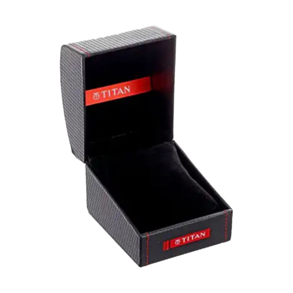 Jam Tangan Lelaki Tali Kulit Dail Hitam Titan Quartz