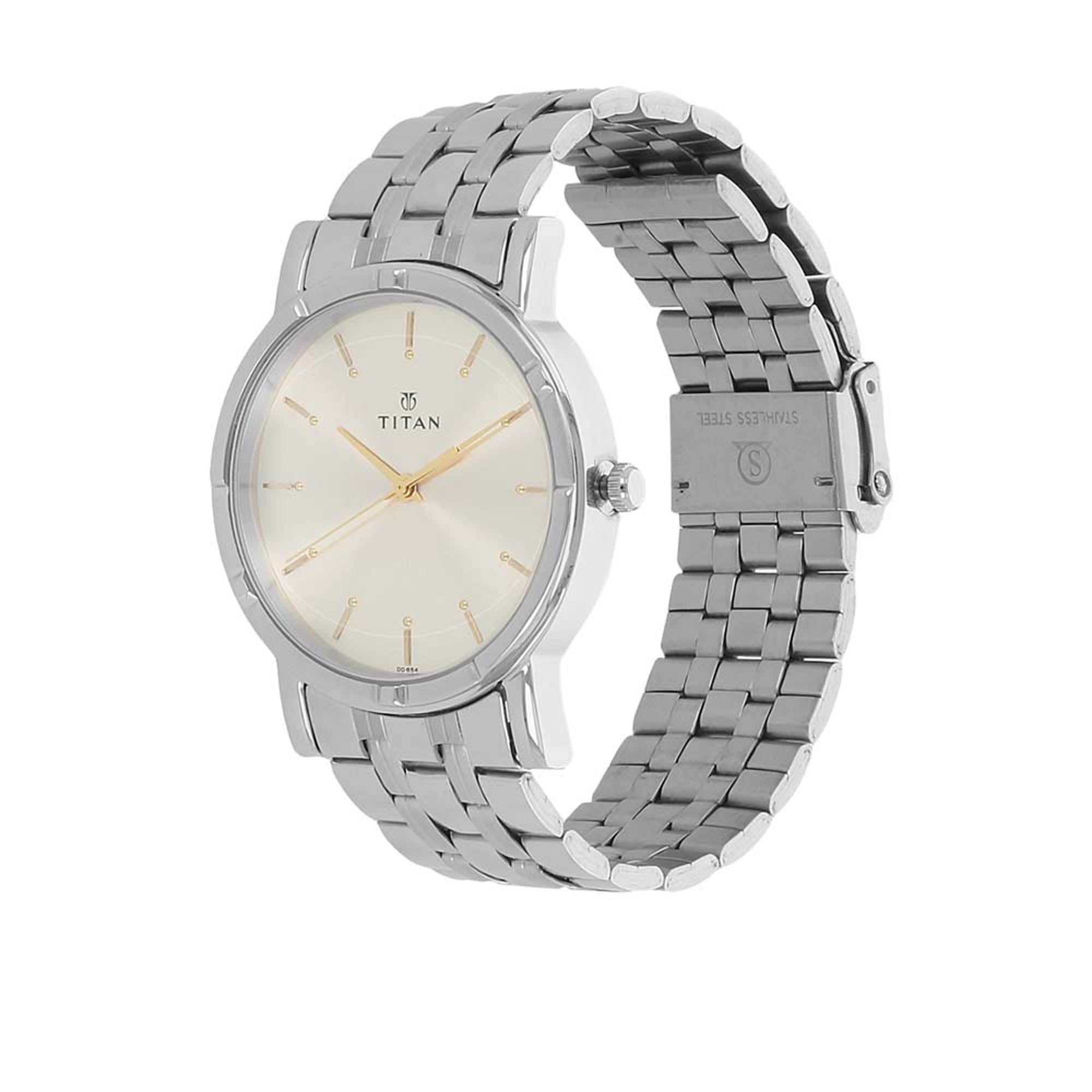 Titan Stainless Steel Strap Watch for Men-1639SM01