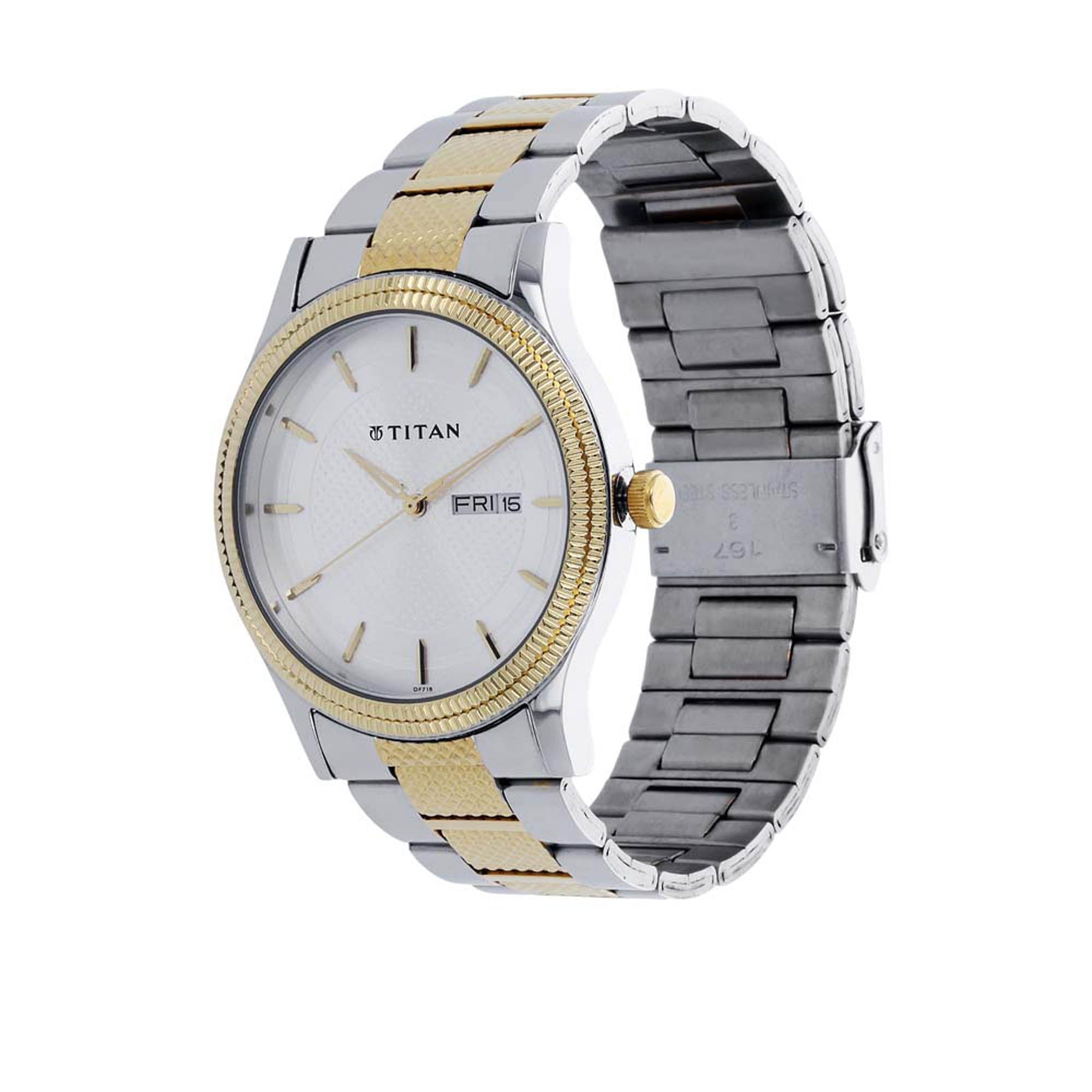 Titan Silver Dial Analog Watch for Men-1650BM03