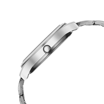 Jam Tangan Lelaki Tali Keluli Tahan Karat Dail Perak Titan Quartz