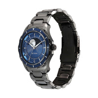 Titan Noor Collection Blue Dial Stainless Steel Strap Watch for men