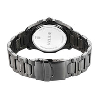 Titan Noor Collection Blue Dial Stainless Steel Strap Watch for men