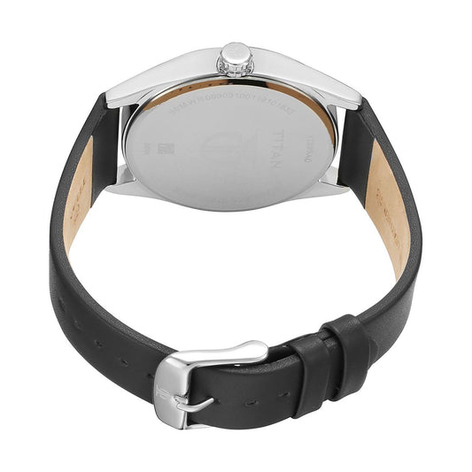 Titan Workwear Multicolored Dial Leather Strap Watch for Men