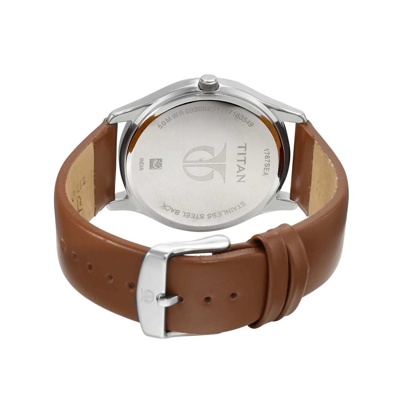 Titan On Trend White Dial Analog with Day and Date Leather Strap watch for Men