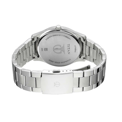 Titan Workwear White Dial Stainless Steel Strap Watch for Men