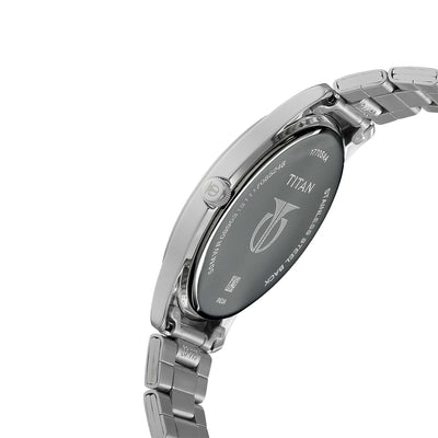 Titan Workwear Black Dial Stainless Steel Strap Watch for Men