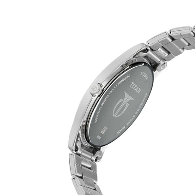 Titan Workwear Blue Dial Stainless Steel Strap Watch for Men