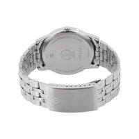 Titan Quartz Blue Dial Stainless Steel Strap Watch for Men