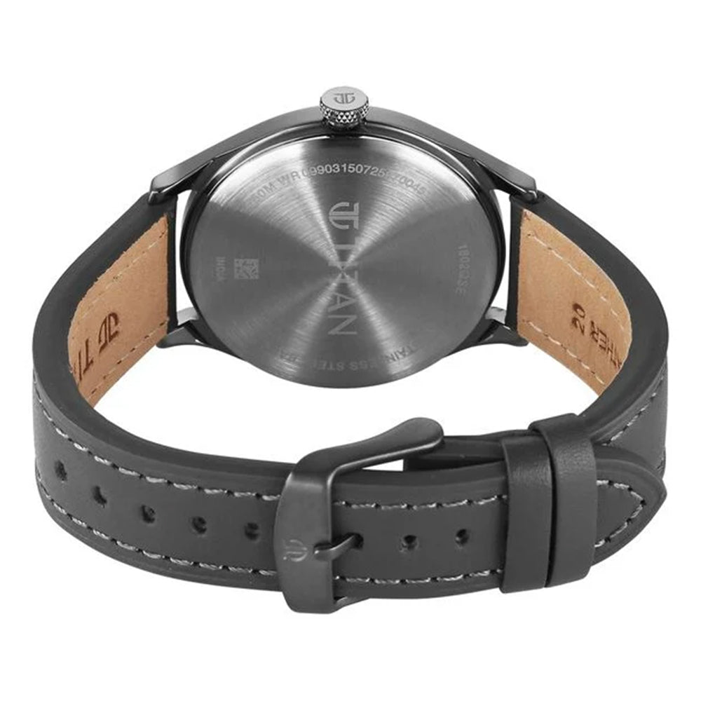 Titan Neo Basics Grey Dial Leather Strap Watch for Men