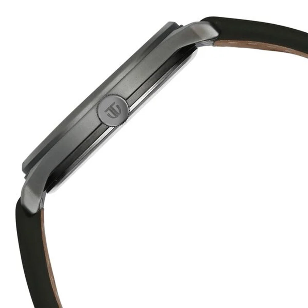 Titan Neo Basics Green Dial Leather Strap Watch for Men