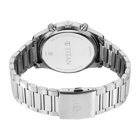 Titan Men Stainless Steel Round Shape Watches(1805KM14)