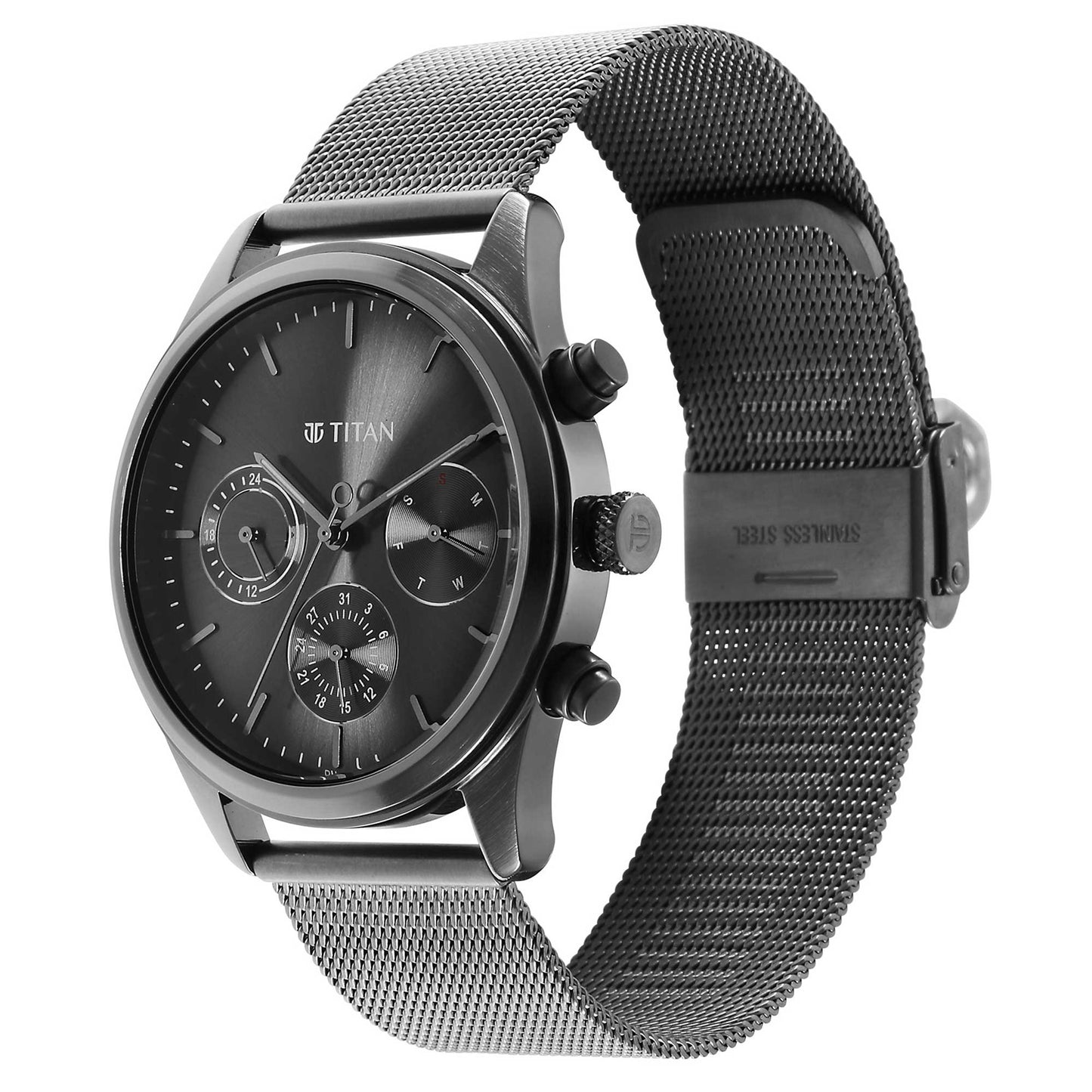 Noir Anthracite Dial Metal Strap Watch-1805QM03