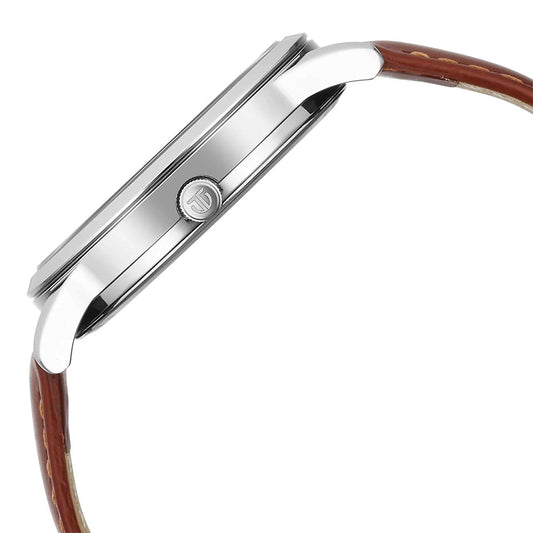 Titan Wrist Wit Blue Dial Leather Strap Watch for Men