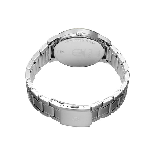 Titan Workwear White Dial Stainless Steel Strap Watch for Men