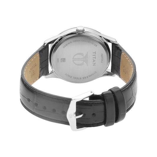 Titan Quartz Blue Dial Leather Strap Watch for Men