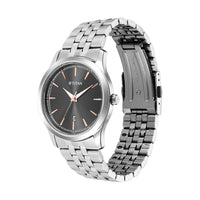 Titan Trendsetters Anthracite Dial Stainless Steel Strap Watch for Men