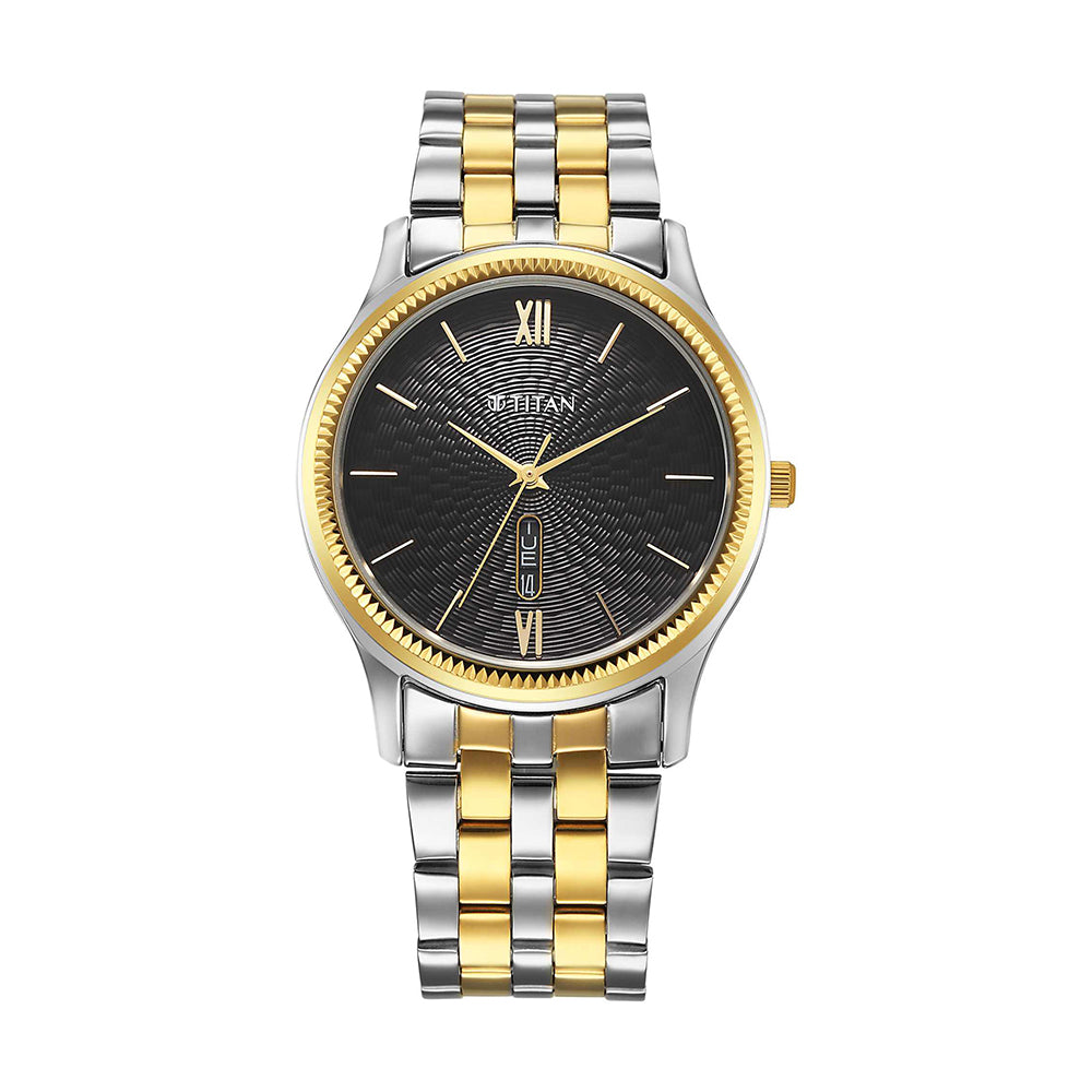 Titan Karishma Blue Dial Stainless Steel Strap Watch for Men