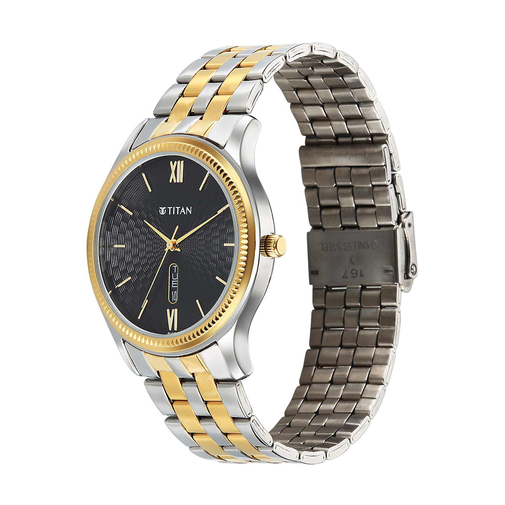 Titan Karishma Blue Dial Stainless Steel Strap Watch for Men