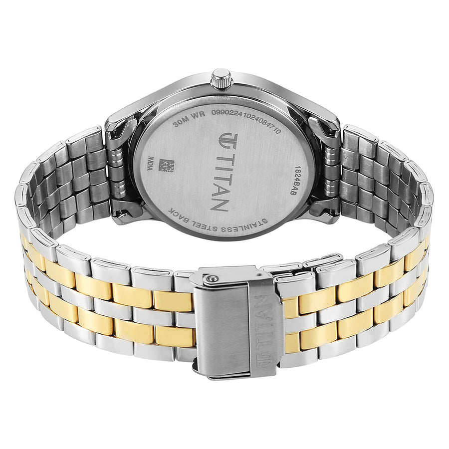 Jam Tangan Lelaki Titan Karishma Tali Keluli Tahan Karat Dail Biru