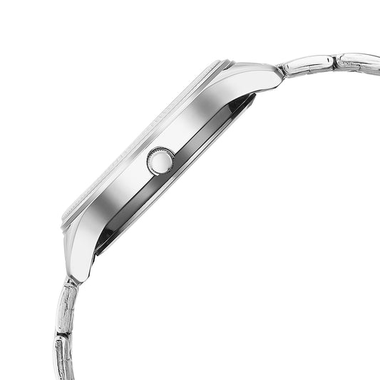 Titan Quartz Black Dial Stainless Steel Strap Watch for Men