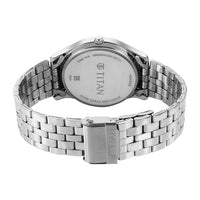 Jam Tangan Tali Keluli Tahan Karat Dail Hitam Titan Quartz untuk Lelaki