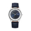 Jam Tangan Tali Kulit Dail Biru Yin & Yang Titan untuk Lelaki