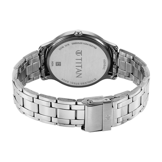 Titan Karishma White Dial Stainless Steel Watch for Men