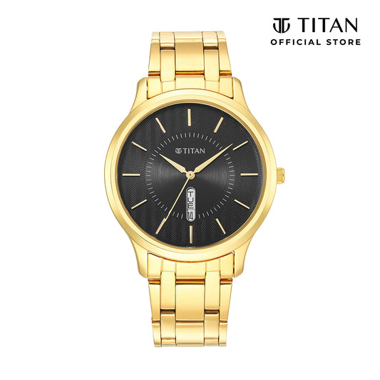 Titan Karishma Black Dial Stainless Steel Strap Watch for Men