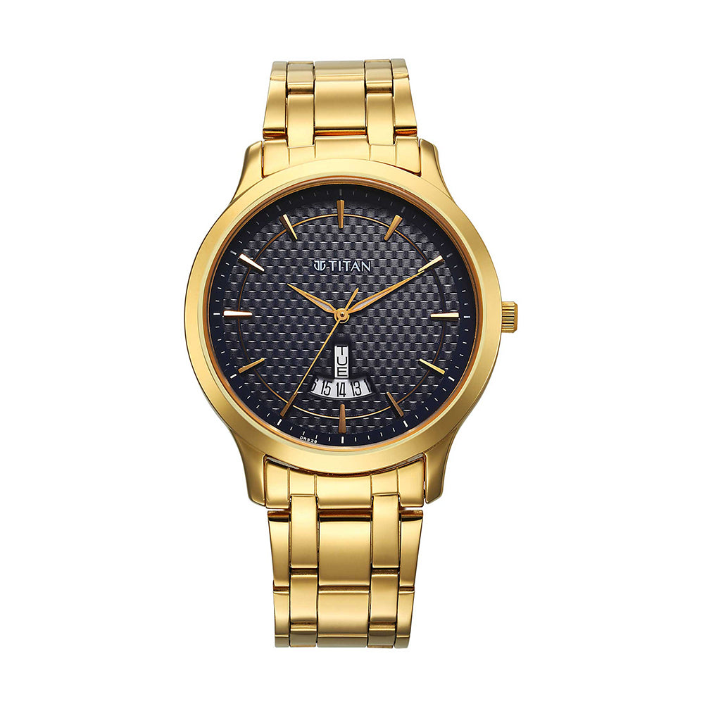 Titan Karishma Blue Dial Stainless Steel Strap Watch for Men