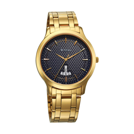 Titan Karishma Blue Dial Stainless Steel Strap Watch for Men