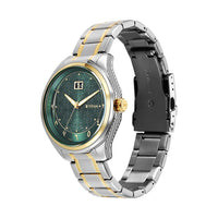 Titan Noor Collection Green Dial Stainless Steel Strap Watch for Men