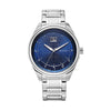 Titan Noor Collection Blue Dial Stainless Steel Strap Watch for Men