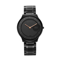 Jam Tangan Lelaki Tali Keluli Tahan Karat Dail Hitam Logam Titan Edge