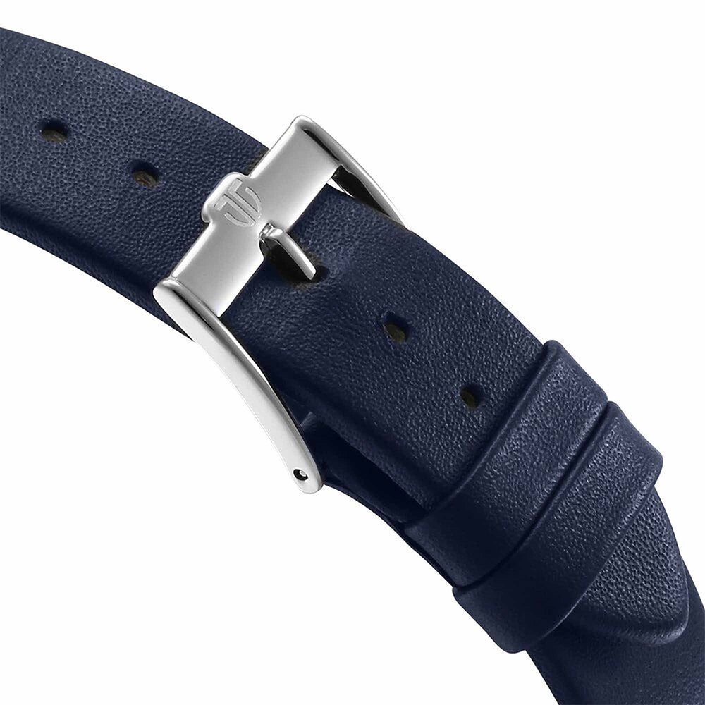 Titan Edge Murals Blue Dial Leather Strap Watch for Men