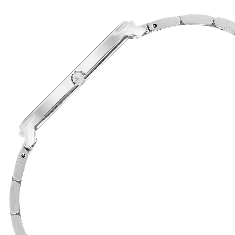 Jam Tangan Tali Keluli Tahan Karat Dail Perak Logam Titan Edge untuk Lelaki