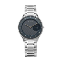 Jam Tangan Lelaki Tali Keluli Tahan Karat Dail Biru Titan Edge Murals