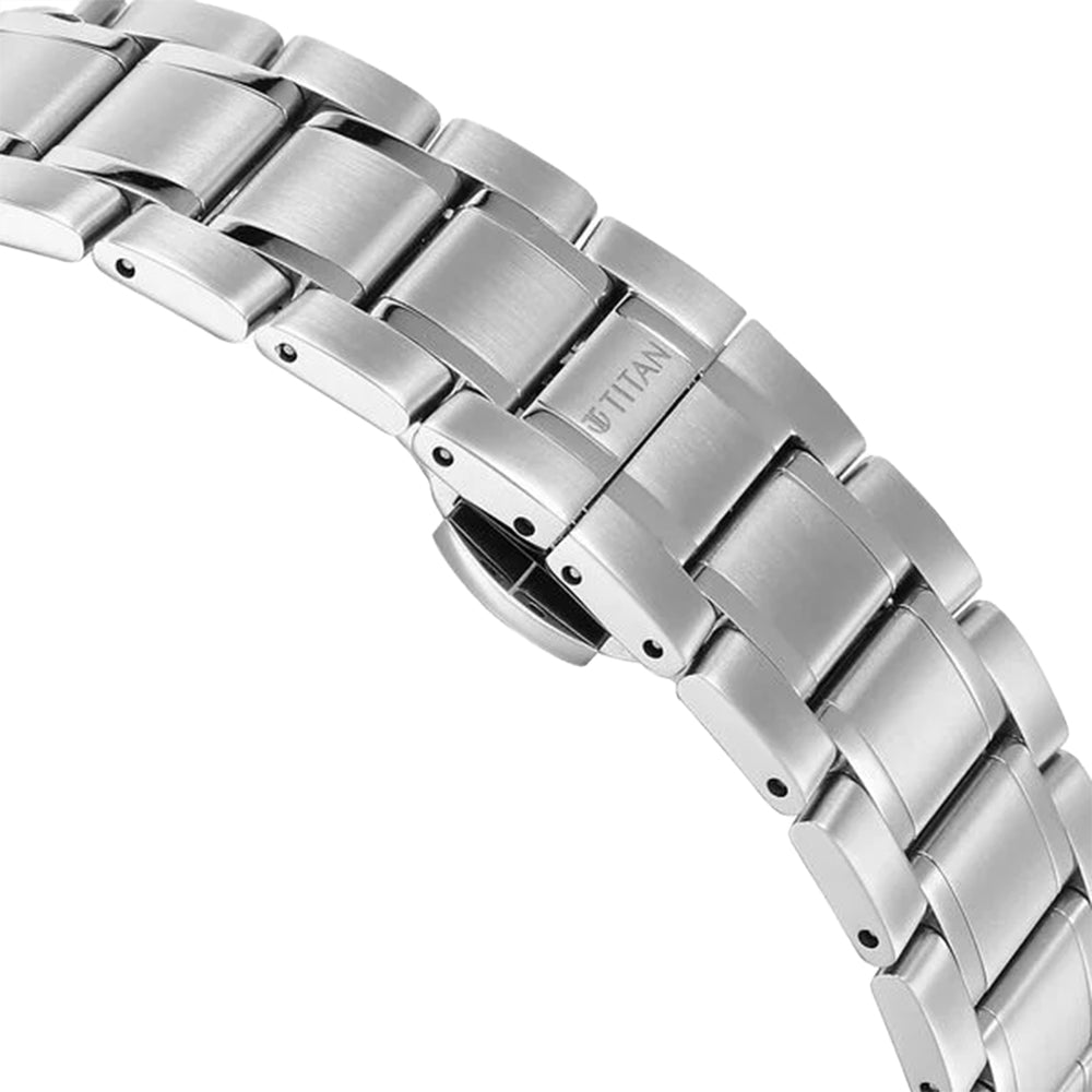 Titan Edge Murals Blue Dial Stainless Steel Strap Watch for Men