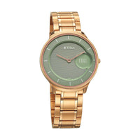 Titan Edge Murals Green Dial Stainless Steel Strap Watch for Men